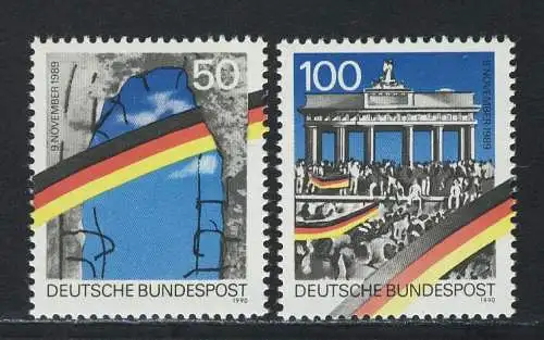 1481-82II Einzelmarken aus Block 22 Grenzöffnung 1990, Satz **