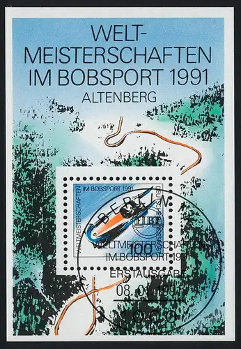 Block 23 Bob-WM Altenberg mit ESSt Berlin 8.1.1991