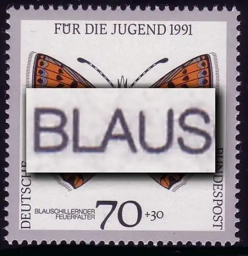 1515 Jeunesse 70 Pf avec PLF gauche court U dans BLAUSCHILLER, champ 24, **