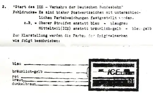 1530 ICE 1991: Farbabart grau statt blau mit Vergleichsstück, **