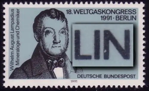 1537 Weltgaskongress 60,mit  Plattenfehler Loch im N von BERLIN, **
