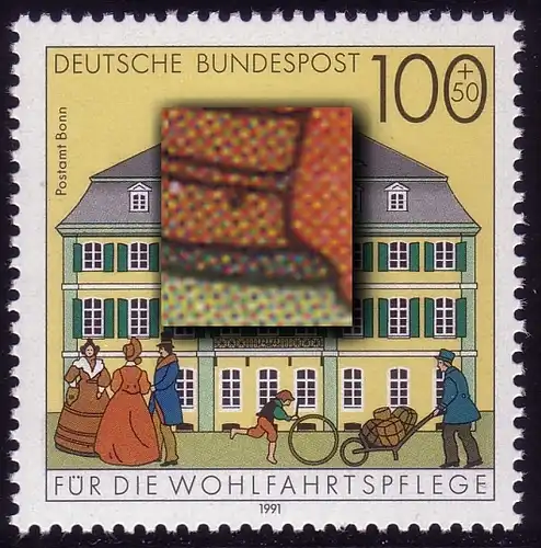 1567I Wofa 100 Pf avec la tache de MICHEL-PLF I dans la jupe, case 5, **