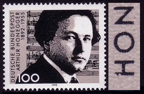 1596V Honegger mit PLF V: H oben links beschädigt, Feld 23, **