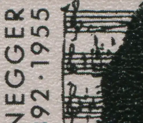 1596VI Honegger avec PLF VI: pied de clé de la note manquant, case 9, **