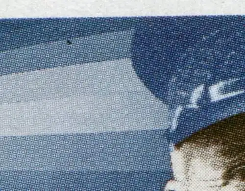 1597I Zeppelin avec PLF I: tache bleue à côté du bonnet, champ 9, **