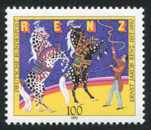 1600 Renz mit PLF: zwei rote Punkte unter dem S von DEUTSCHE, Feld 3, **