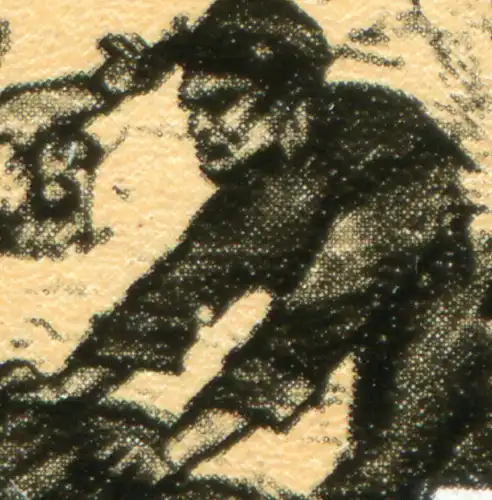 1656 Pariser Kommune 20 Pf. mit PLF weißer Fleck im Arm, Feld 19, ** postfrisch