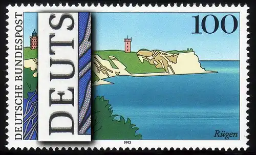 1684DD Rügen - Doppeldruck der Farbe schwarz, postfrisch **