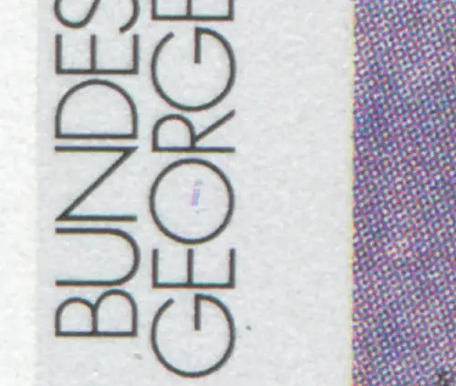 1689 George avec PLF: trait rouge et bleu dans l'o, case 5 **