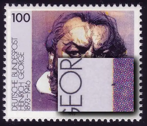 1689 George avec PLF: ligne noire sur la marge gauche, champ 31 **