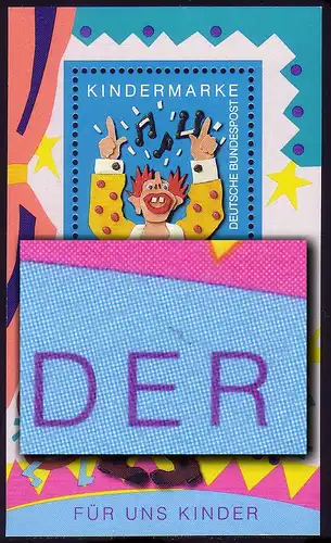 Bloc 27 Pour nous enfants 1993 avec PLF trait sur Lui en bordure de bloc **