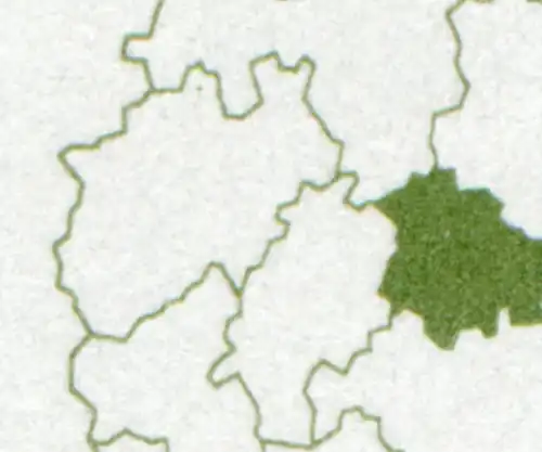 1716 Thüringen mit PLF Punkt in NRW oben mittig, Feld 20 **