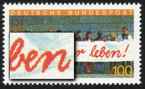 1725 Miteinander mit PLF: roter Strich über en von leben, Feld 31, **