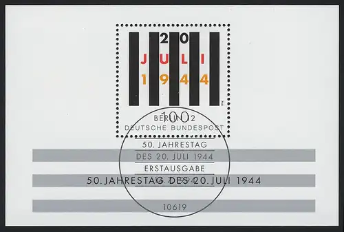 Bloc 29 anniversaire Attention 20 juillet 1944, ESSt Berlin