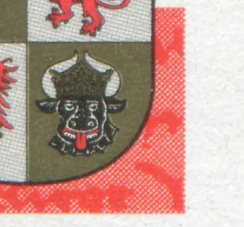1782 Mecklembourg avec PLF: tache rouge à côté de l'emblème en bas à droite, champ 10 **