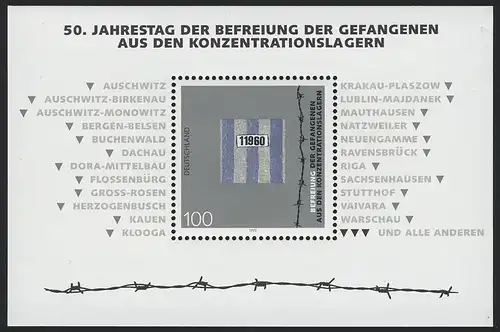 Block 32 Jubiläum 50 Jahre Gefangenenbefreiung, postfrisch