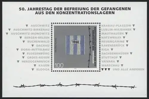 Block 32 Jubiläum 50 Jahre Gefangenenbefreiung, postfrisch **