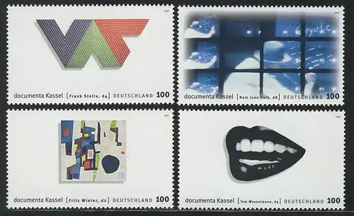 1927-1930 Einzelmarken aus Block 39 documenta Kassel, 4 Werte, Satz **