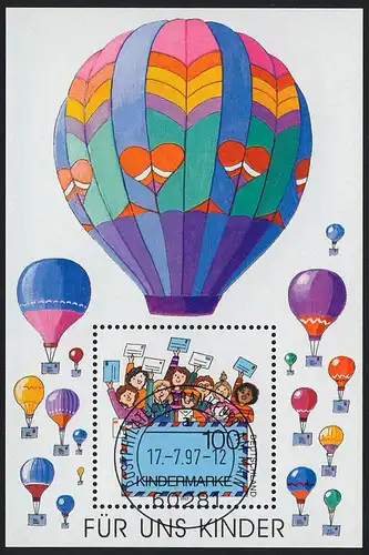 Bloc 40 Pour nous enfants - Poste aérien 1997 avec VS-O Francfort/Main