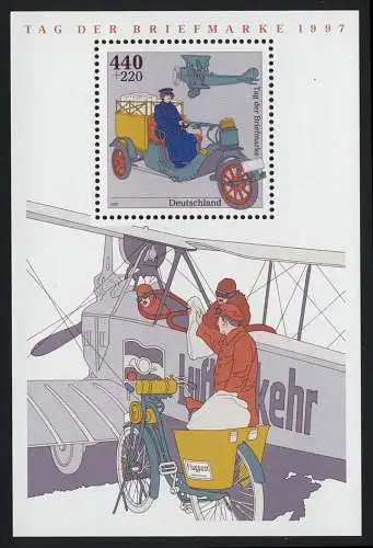 Block 41 Tag der Briefmarke - Posttransport 1997, postfrisch