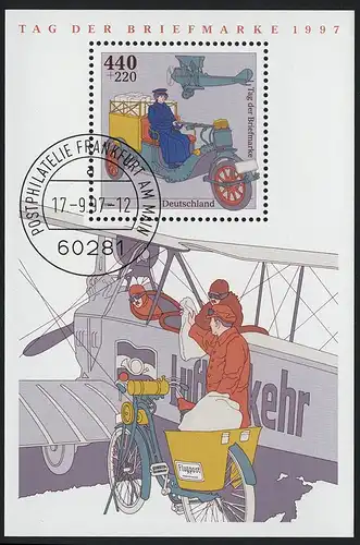 Block 41 Tag der Briefmarke - Posttransport 1997, VS-O Frankfurt/Main