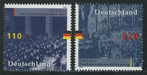 1986-1987 Einzelmarken aus Block 43 Parlamentarischer Rat, Satz **