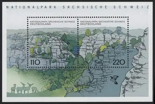 Block 44 Suisse saxonne et montagnes Elbsandstein 1998, post-fraîchissement