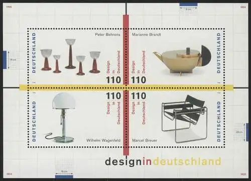 Bloc 45 Design en Allemagne 1998, frais de port