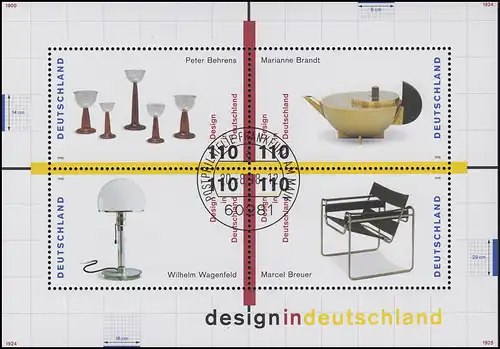 Block 45 Design en Allemagne 1998, temple des points de livraison Francfort/Main