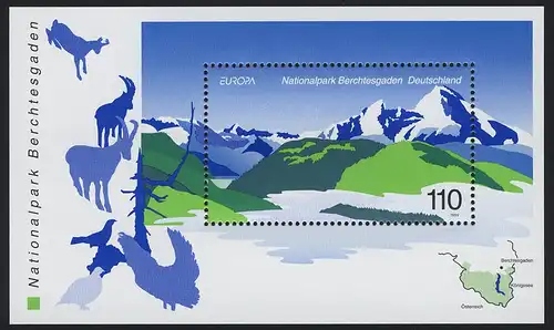 Bloc 47 EUROPA - Parc national Berchtesgaden 1999, frais de port
