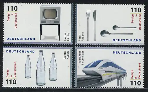 2068-2071 Einzelmarken aus Block 50 Design 1999, 4 Werte, Satz **