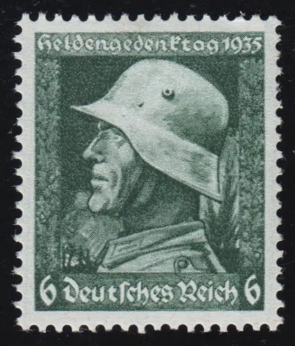 569y Heldengedenktag 6 Pf waagerecht geriffelt, postfrisch **