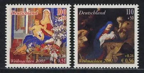 2226-2227I Einzelmarken aus Block 56I Weihnachten, Satz **