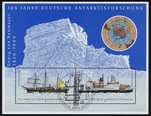 Bloc 57 Recherche sur l'Antarctique 2001, ESSt Bonn 8.11.01
