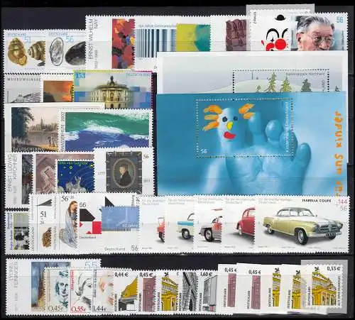 2331-2304 Allemagne année fédérale 2002 complète, frais de port **