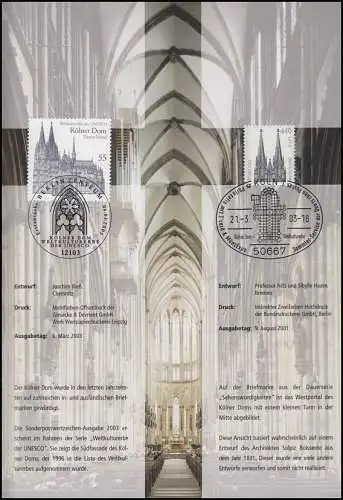 2329 Patrimoine mondial de l'UNESCO à Cologne Dom - EB 2/2003