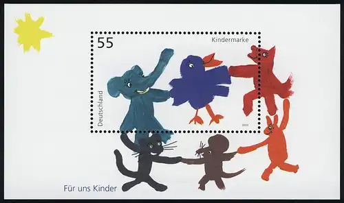 Block 64 Für uns Kinder und Tierkinder 2003 -Tiere tanzen Ringelreihen, **