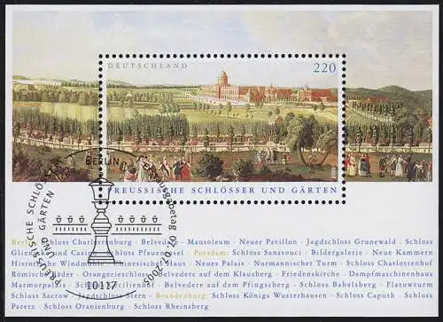 Block 66 Preußische Schlösser und Gärten, ESSt Berlin
