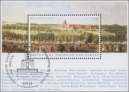 Bloc 66 Châteaux et jardins de Prusse, ESSt Bonn