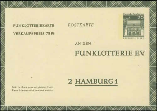 Funklotterie FP 13 Bauten II 20 Pf **
