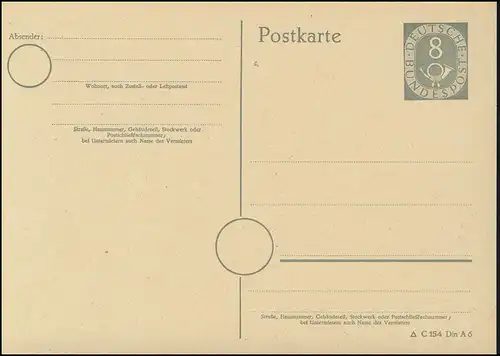 P 11I Posthorn 8 Pf avec impression ** comme dépensé