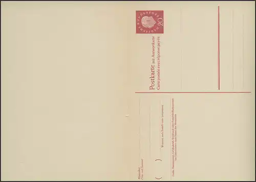 P 40 Huuss II 20/20 Pf, sans impression ** post-fraîchissement