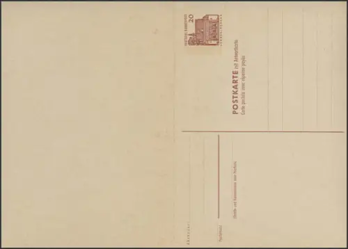 P 85 Constructions I 20/20 Pf brun rouge ** comme dépensé