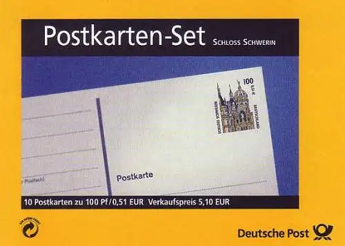 P 162 SWK 100 Pf/51 C. Carnet de cartes postales PH 2c, **