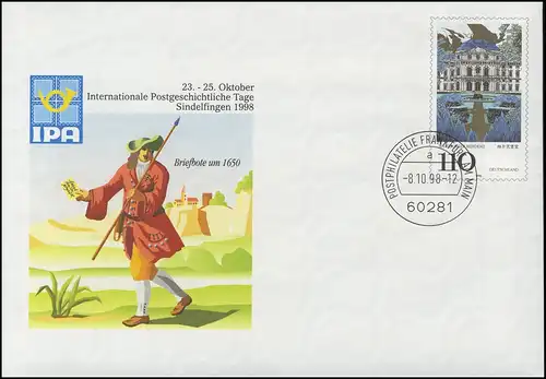 USo 4 Sindelfingen Briefbote IPA 1998, VS-O Frankfurt 8.10.98
