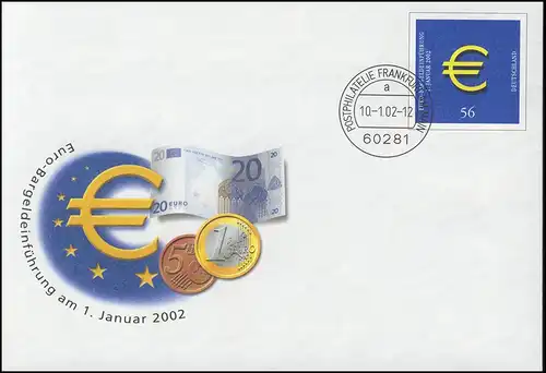 USo 33/01 Euro 2002, 35x36 mm, VS-O Francfort 10.1.2002