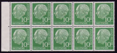 HBl. 10d de MH 6d Heuss/Remise, frais de port