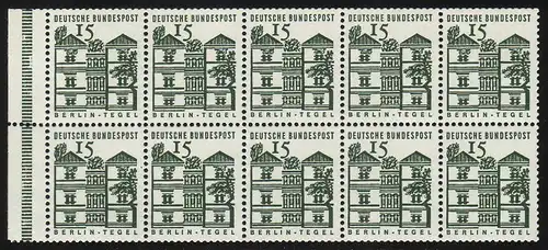 HBl. 15 aus MH 10 Tegel, RLV I, postfrisch