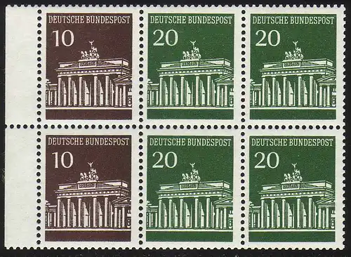 HBl. 18 aus MH 13 Brandenburger Tor, ** postfrisch