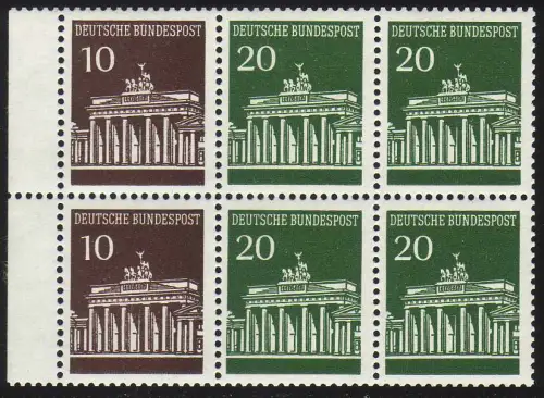 HBl. 18 aus MH 13 Brandenburger Tor, ** postfrisch